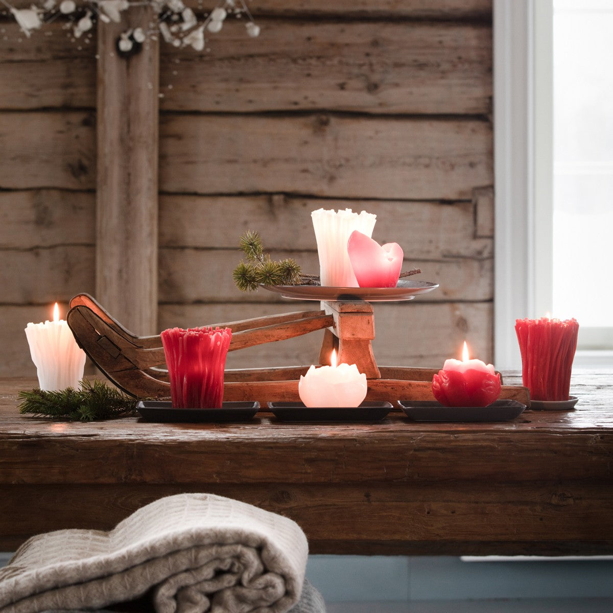Pentik Pioni Red Candle
