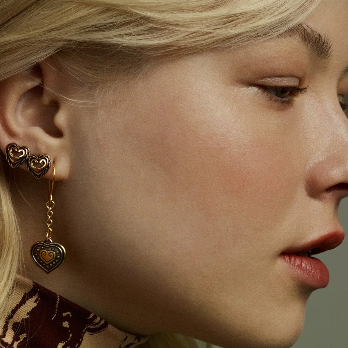Kalevala Eura Heart Bronze Earrings