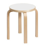 Artek Alvar Aalto E60 - Four Legged Stool - White Laminate