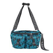 Marimekko Unikko Black / Blue Medium Sling Shoulder Bag