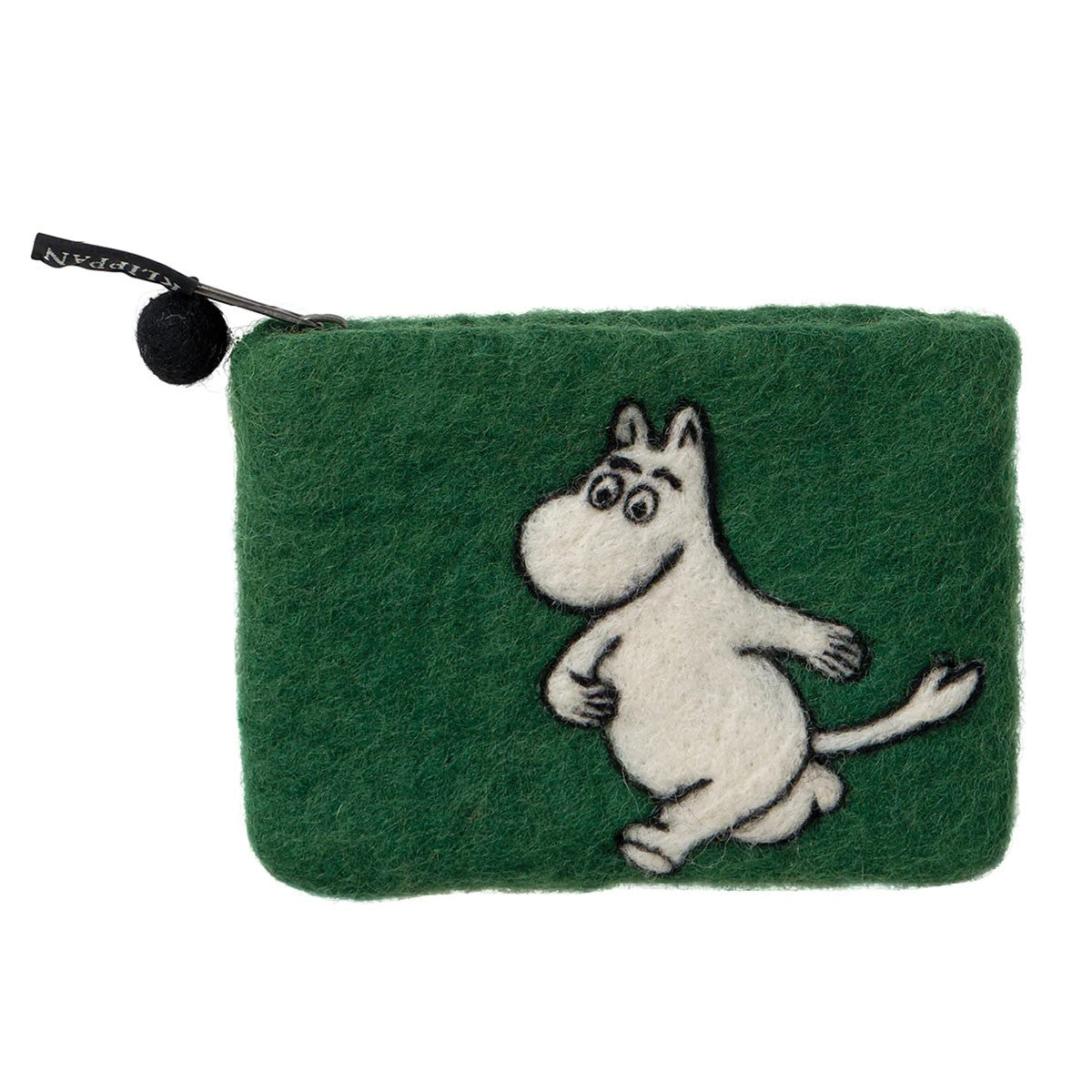 Klippan Moomin Walking Green Felt Purse
