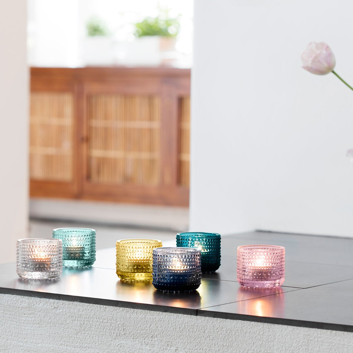 iittala Kastehelmi Water Green Candle Holder