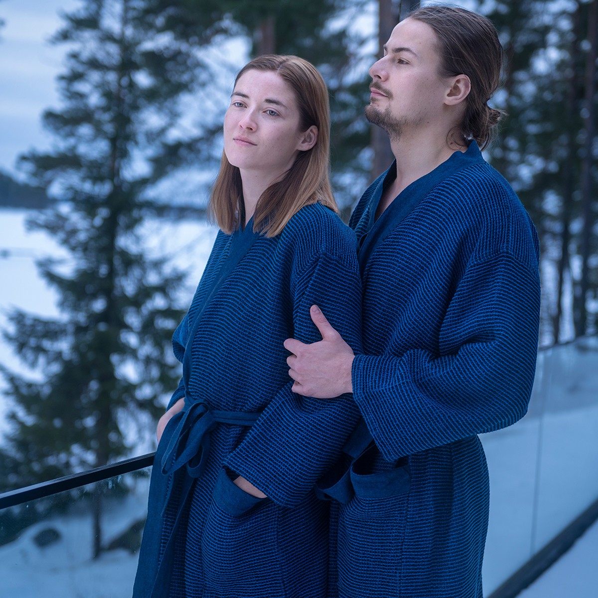 Rento Kenno Blue / Black Bathrobe