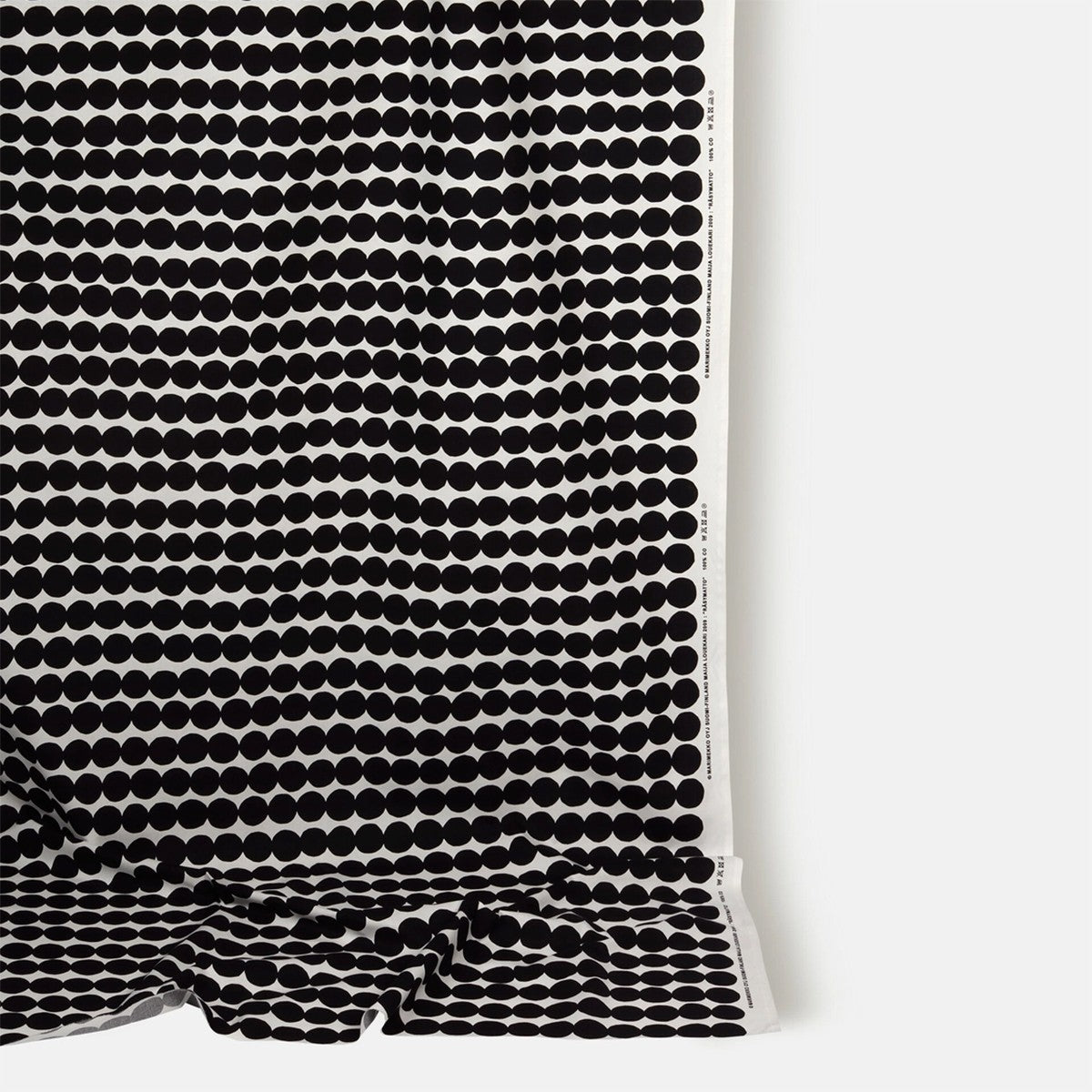 Marimekko Rasymatto White / Black Medium Weight Cotton Fabric