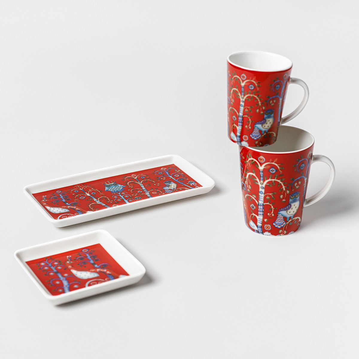 iittala Taika Red Rectangle Plate