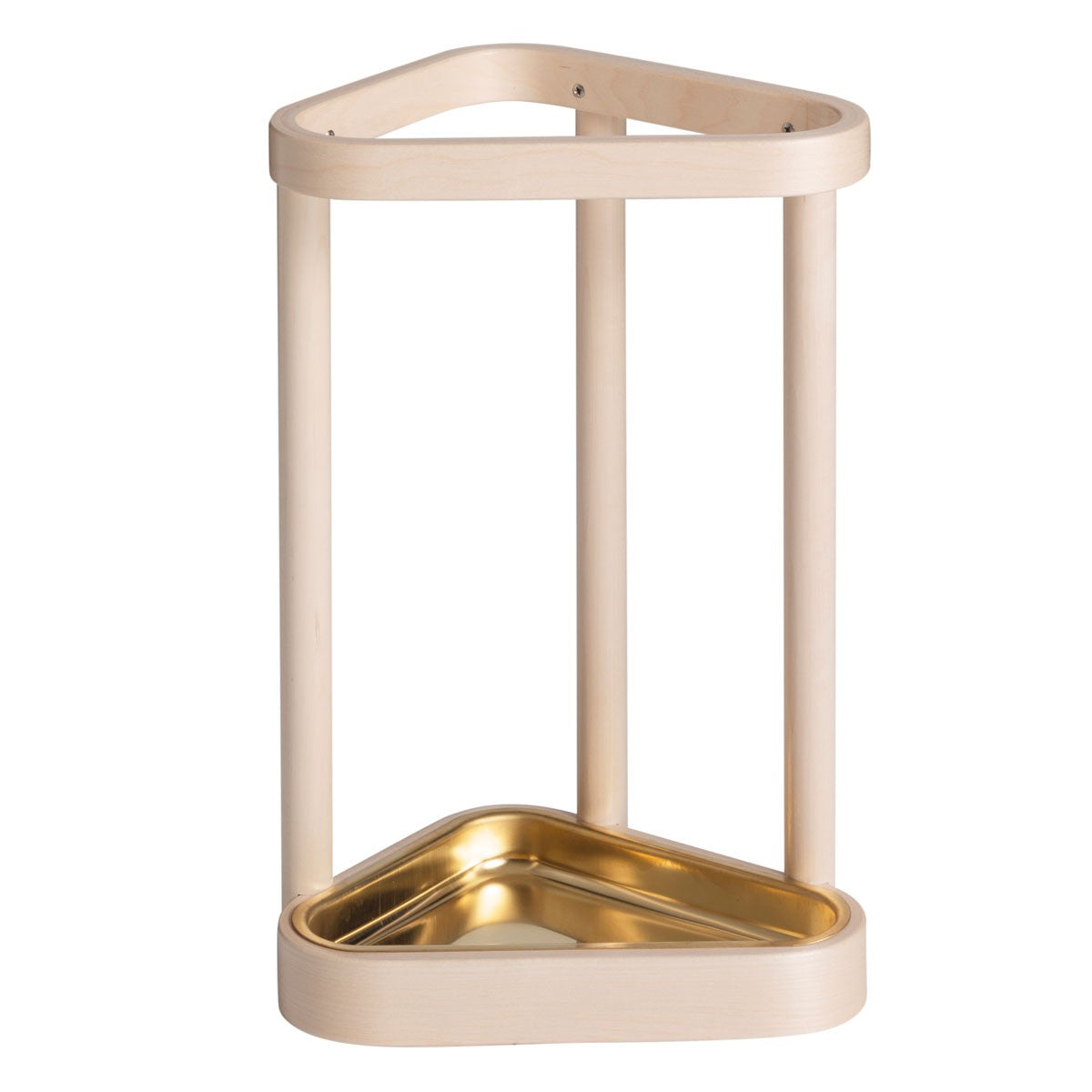 Artek Alvar Aalto Umbrella Stand 115 - Birch / Brass Tray