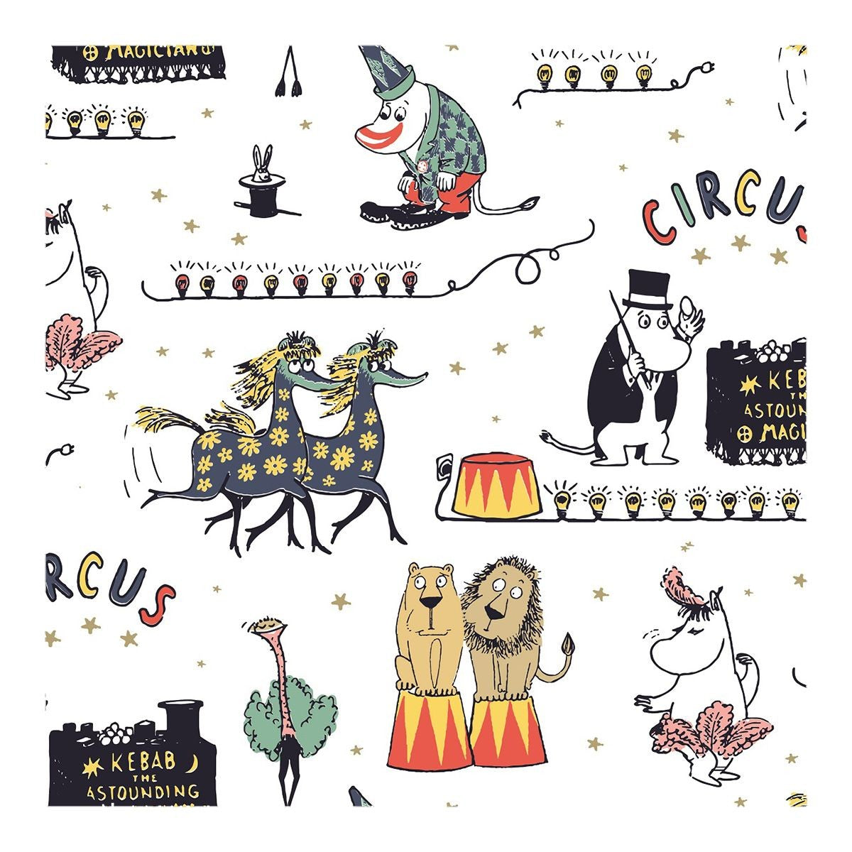 Moomin Circus White / Multi Lunch Napkins