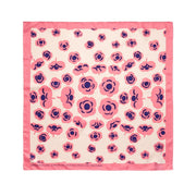 Marimekko Lauhtua Tumma Pink / Purple / Cream Silk Scarf