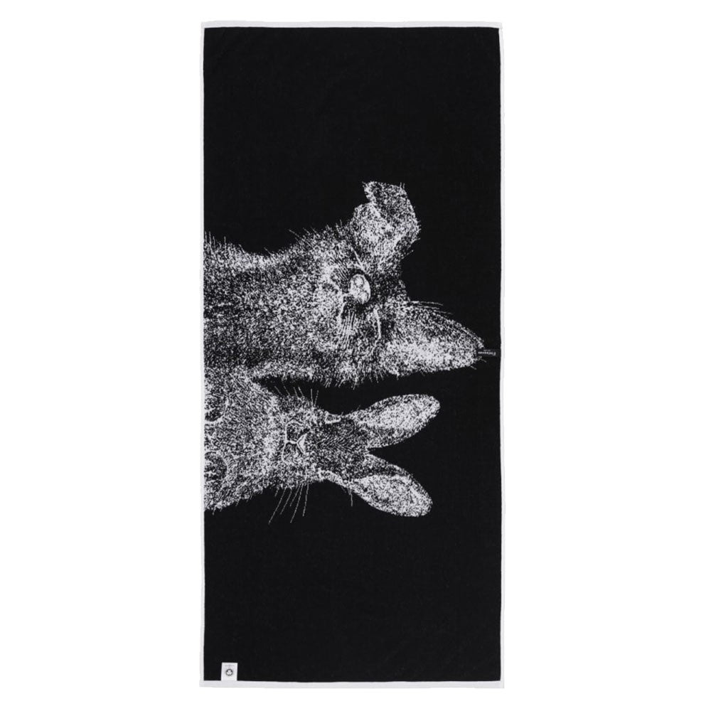 Finlayson Pupu ja Kettu Black / White Bath Towel