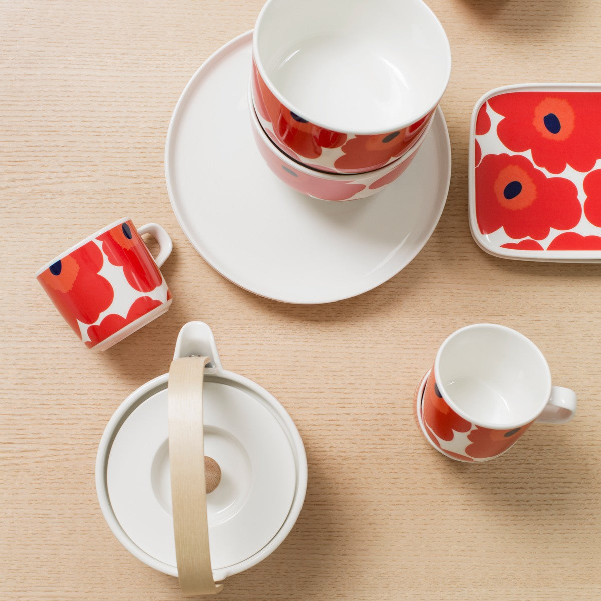 Marimekko Red Unikko Cereal / Soup Bowl