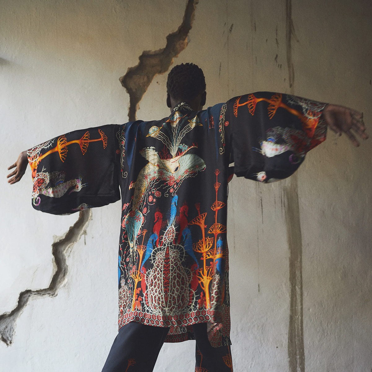 Klaus Haapaniemi Notre Dame Silk Kimono