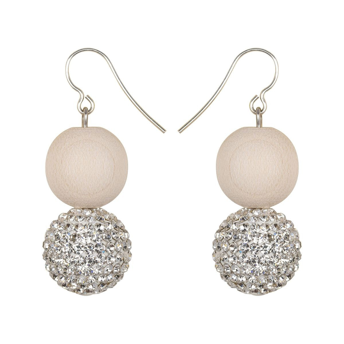 aarikka Heijastus Ivory / Silver Earrings