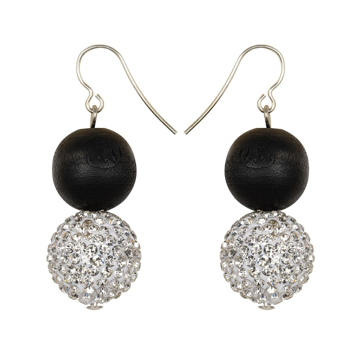 aarikka Heijastus Black / Silver Earrings