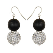 aarikka Heijastus Black / Silver Earrings