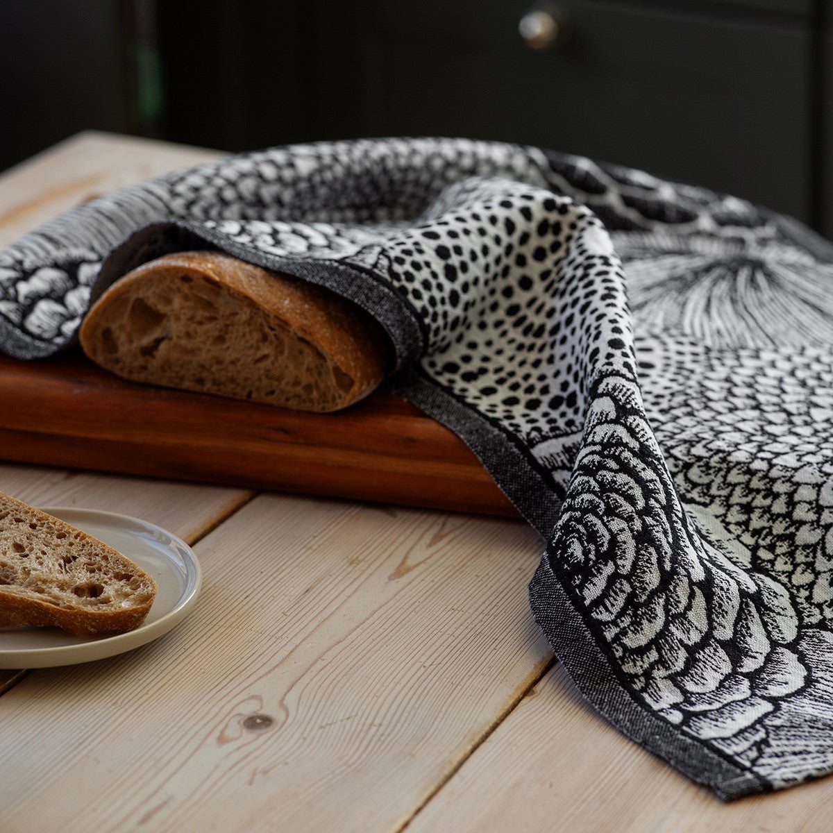 Lapuan Kankurit Ruut White / Black Tea Towel