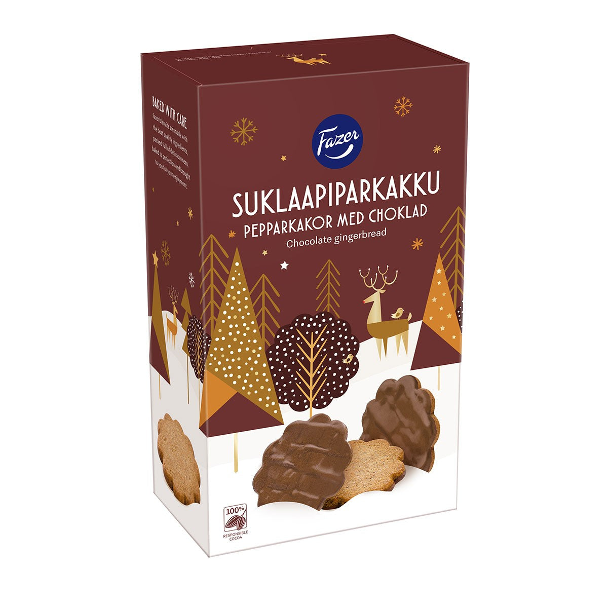 Fazer Chocolate Covered Gingerbread (Piparkakku) Cookies