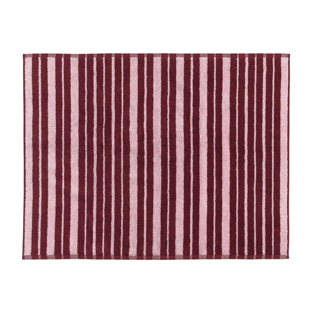 Marimekko Raide Burgundy / Pink Bath Mat