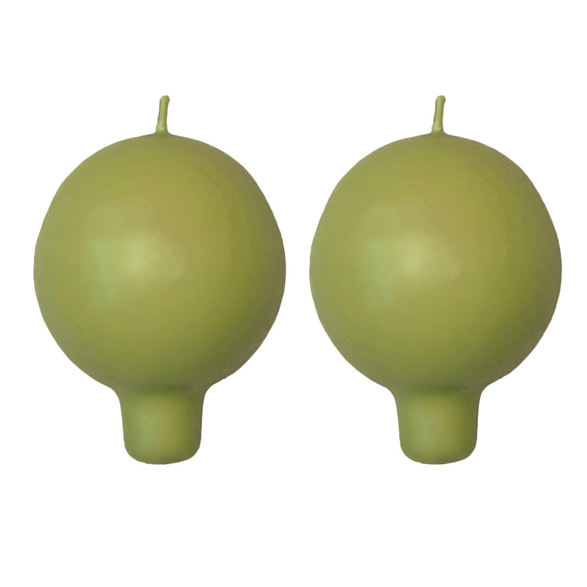Festivo Olive Ball Candles - Set of 2