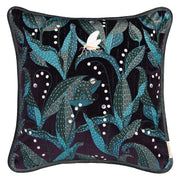 Klaus Haapaniemi Lily of the Valley Dark Violet Velvet Throw Pillow