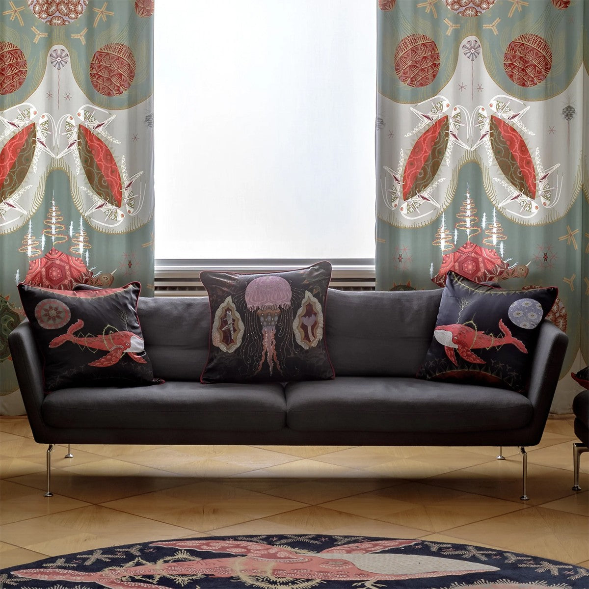 Klaus Haapaniemi Cosmic Jellyfish X-Large Throw Pillow