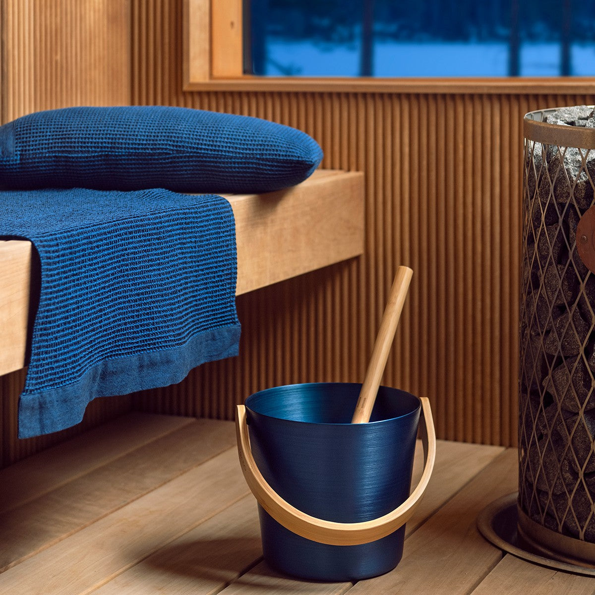 Rento Kenno Blue / Black Sauna Pillow