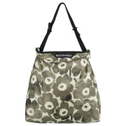 Marimekko Unikko Charcoal / Cream Large Neat Crossbody Shoulder Bag