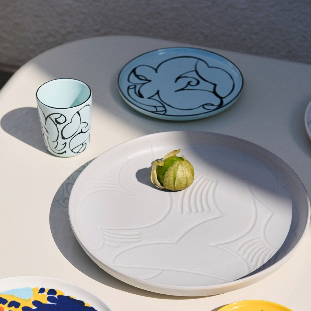 Marimekko Pistilla Mint / Black Salad Plate