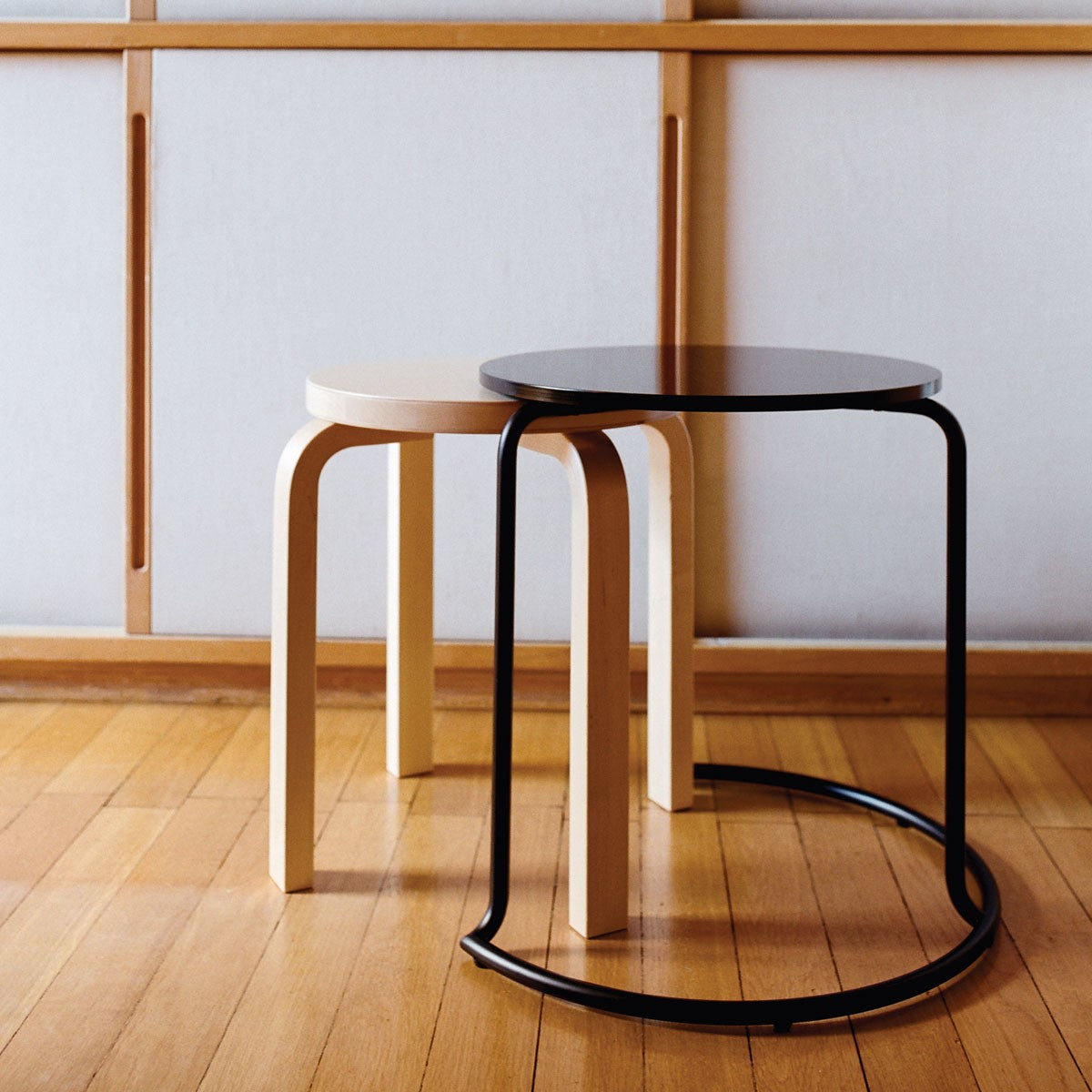 Artek Alvar Aalto E60 - Four Legged Stool - Birch Veneer
