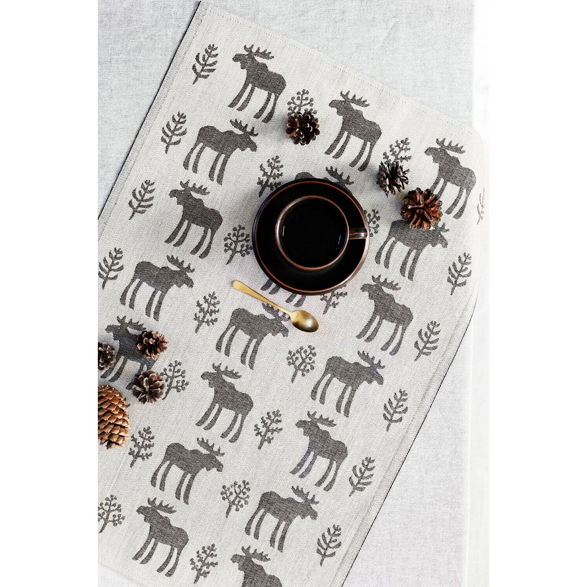 Lapuan Kankurit Hirvi Linen / Black Tea Towel