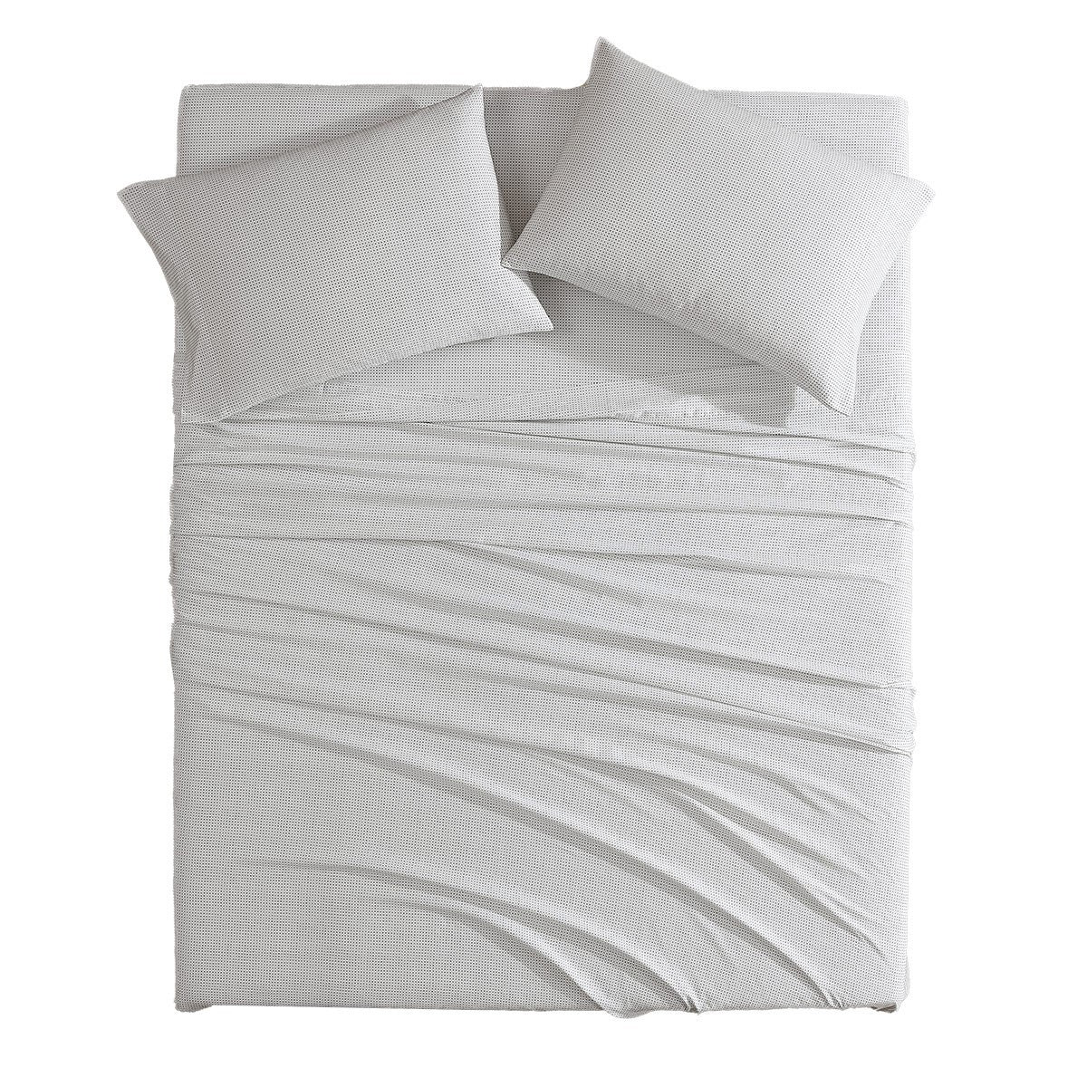Marimekko Muru White / Navy Blue King Sheet Set
