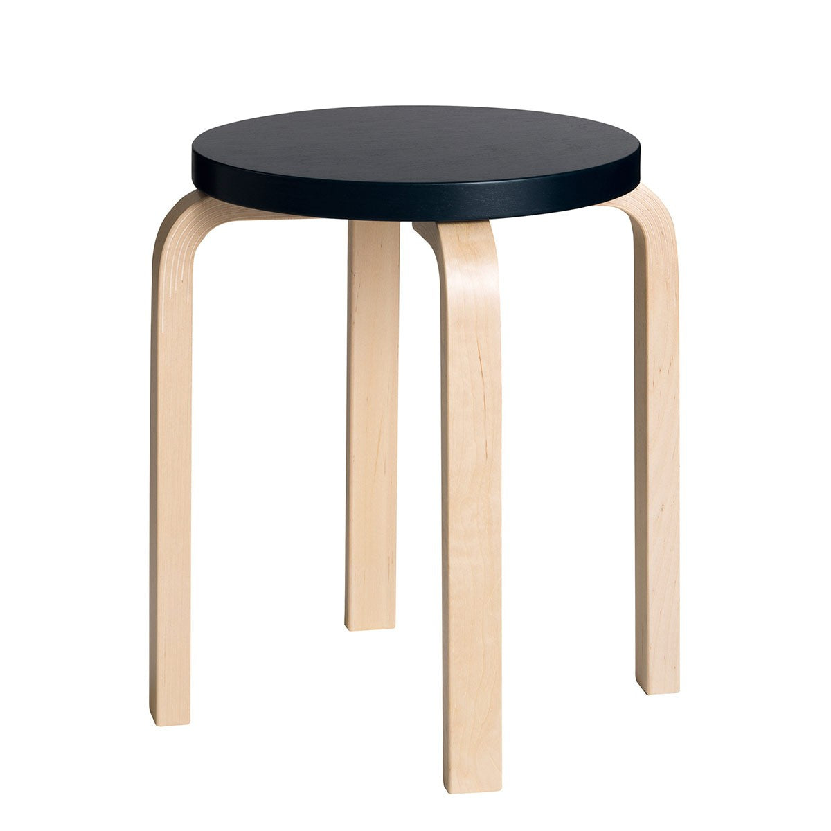 Artek Alvar Aalto Anniversary Stool E60 - Four Legged Stool - Black