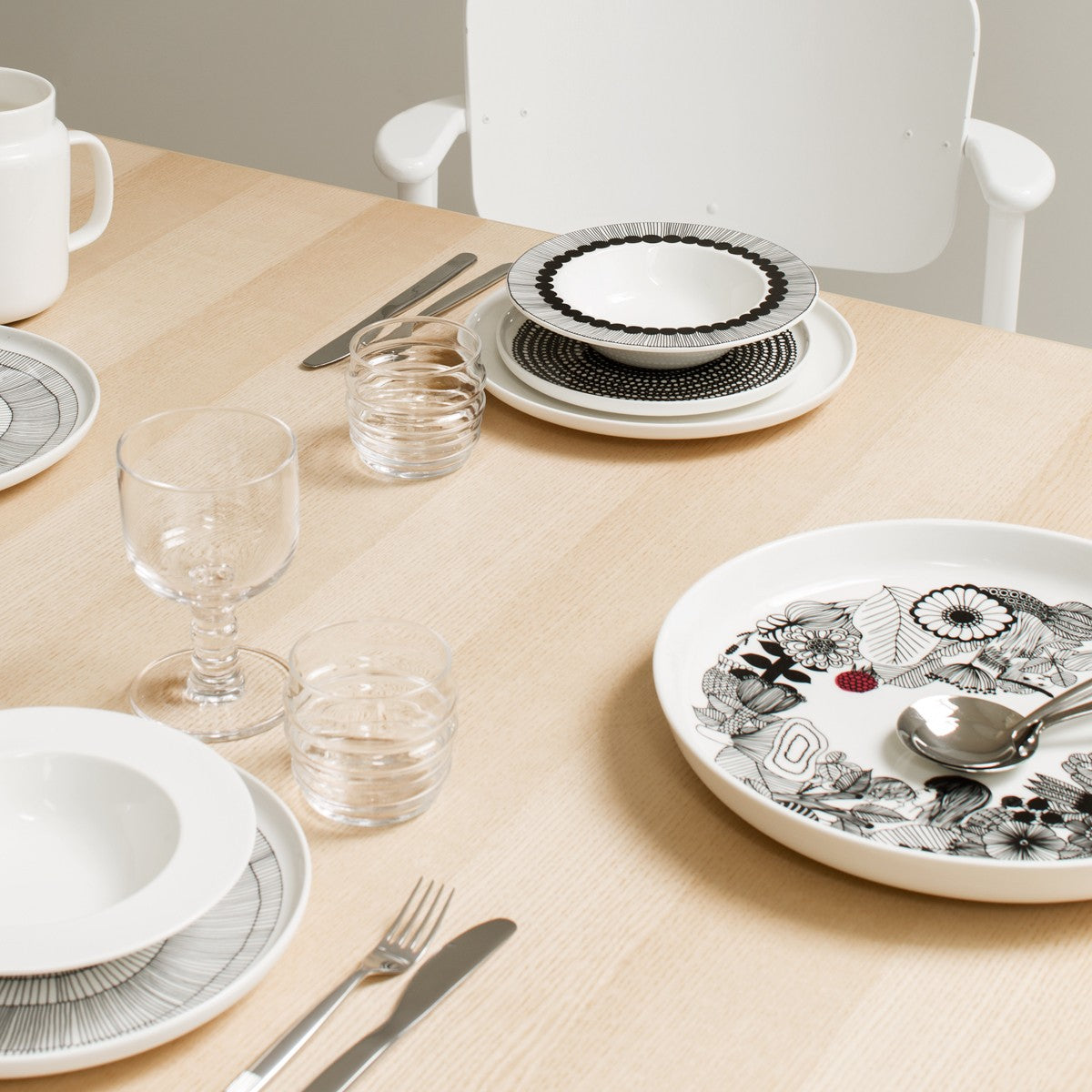 Marimekko Socks Rolled Down Clear Goblet