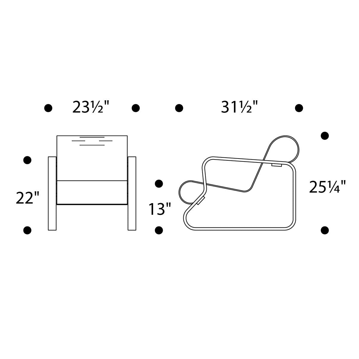 Artek Alvar Aalto 41 - Paimio Scroll Chair