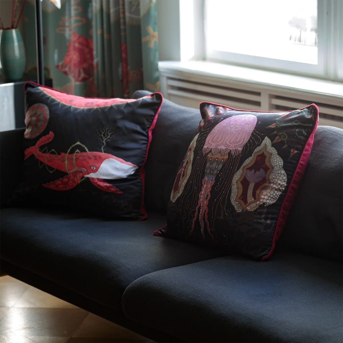 Klaus Haapaniemi Cosmic Jellyfish X-Large Throw Pillow