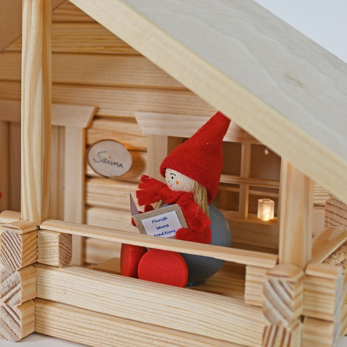 Finnish Sauna House with Tonttus & Firewood