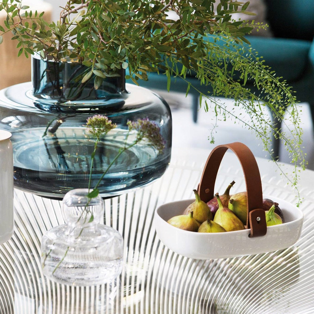 Marimekko Oiva Koppa Serving Dish w/ Leather Handle
