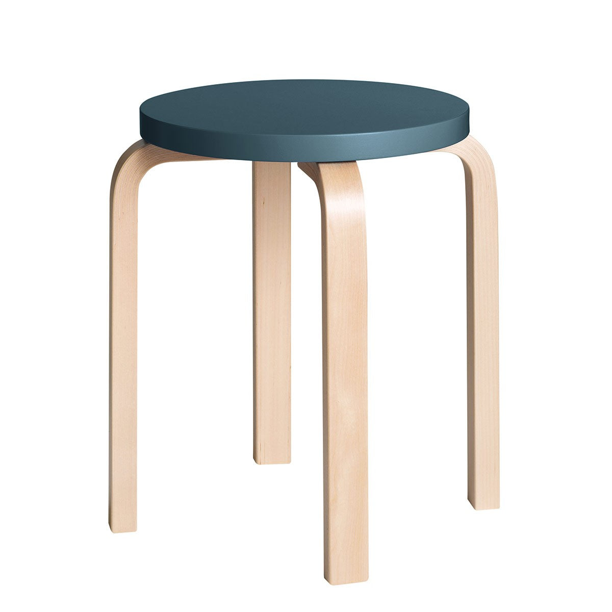 Artek Alvar Aalto Anniversary Stool E60 - Four Legged Stool - Blue