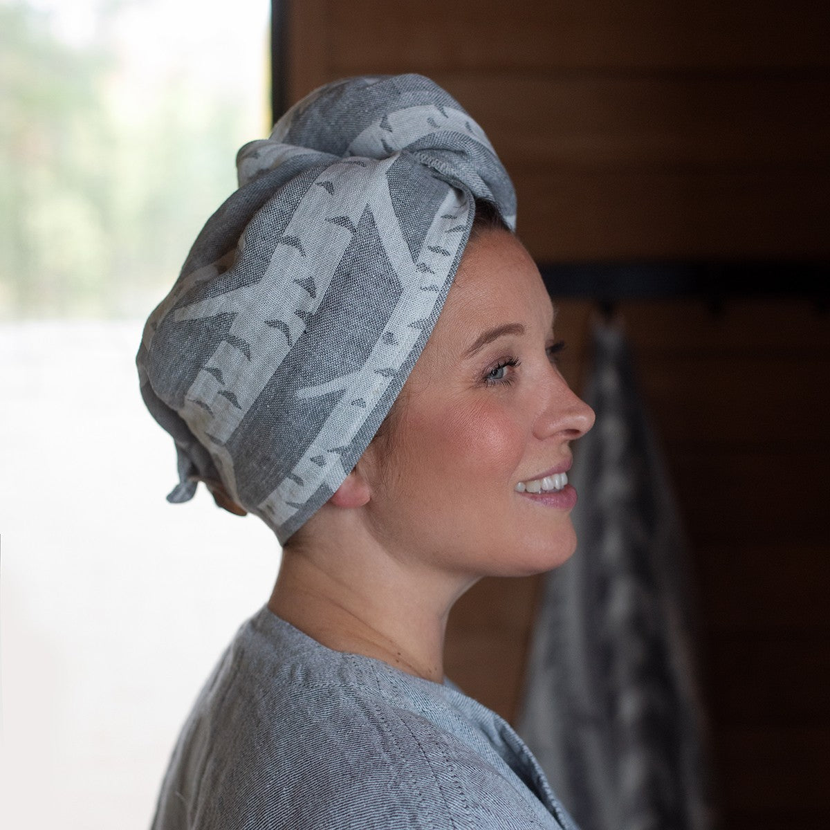 Lapuan Kankurit Koivu Grey / White Hair Turban