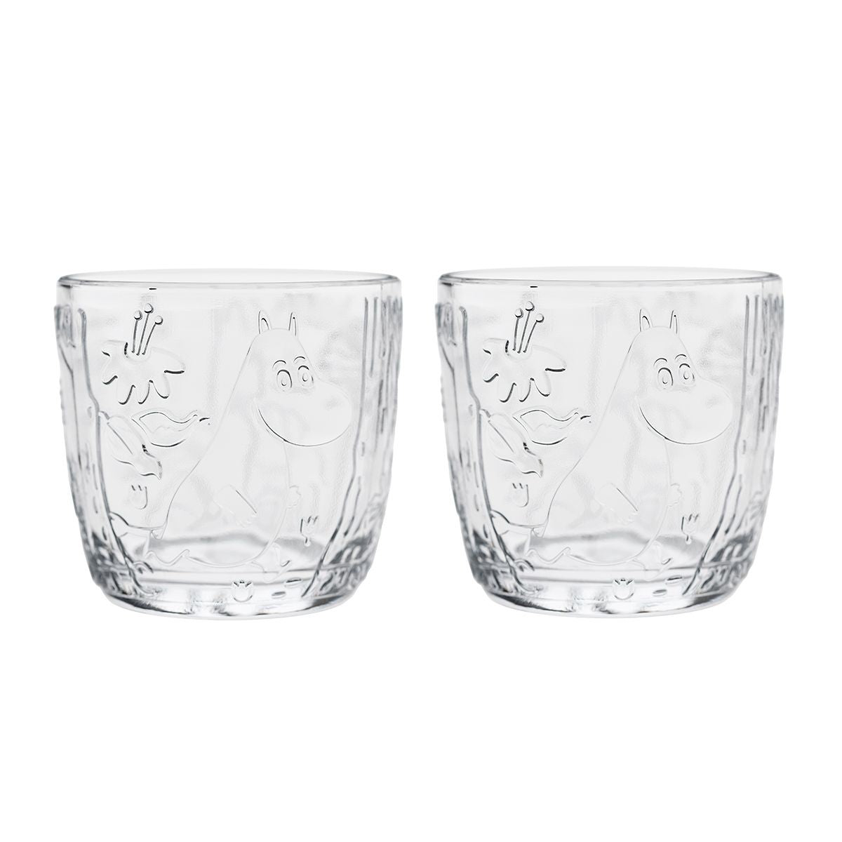 Arabia Moomin Mystical Forest Clear 2pc Tumblers - 9-1/2 oz
