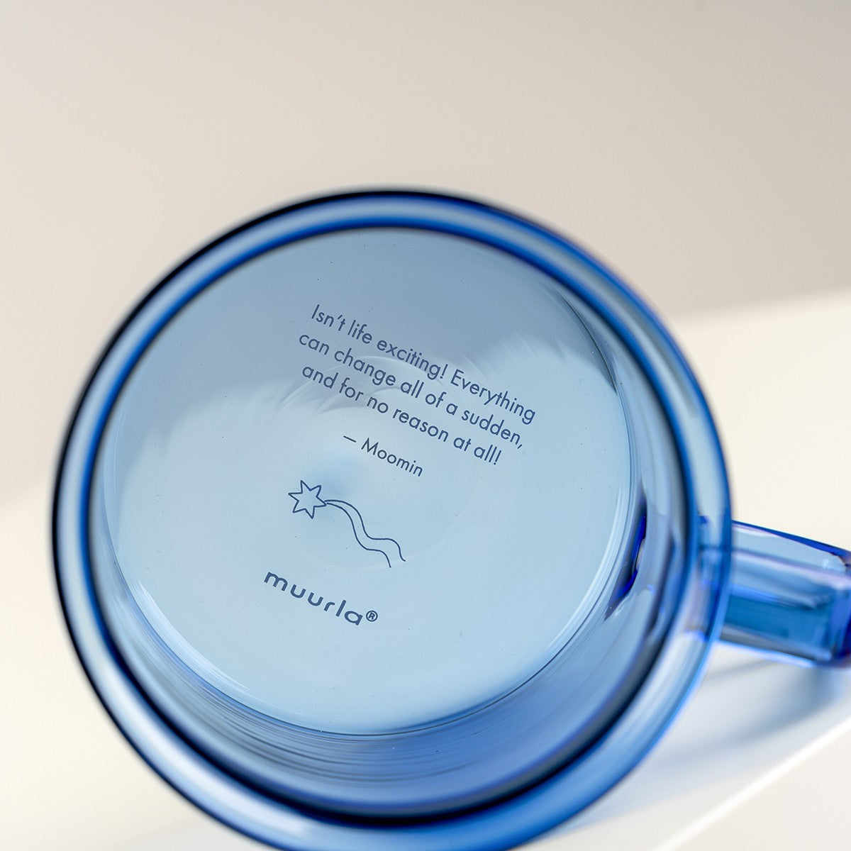 Muurla Moomin Blue Glass Mug