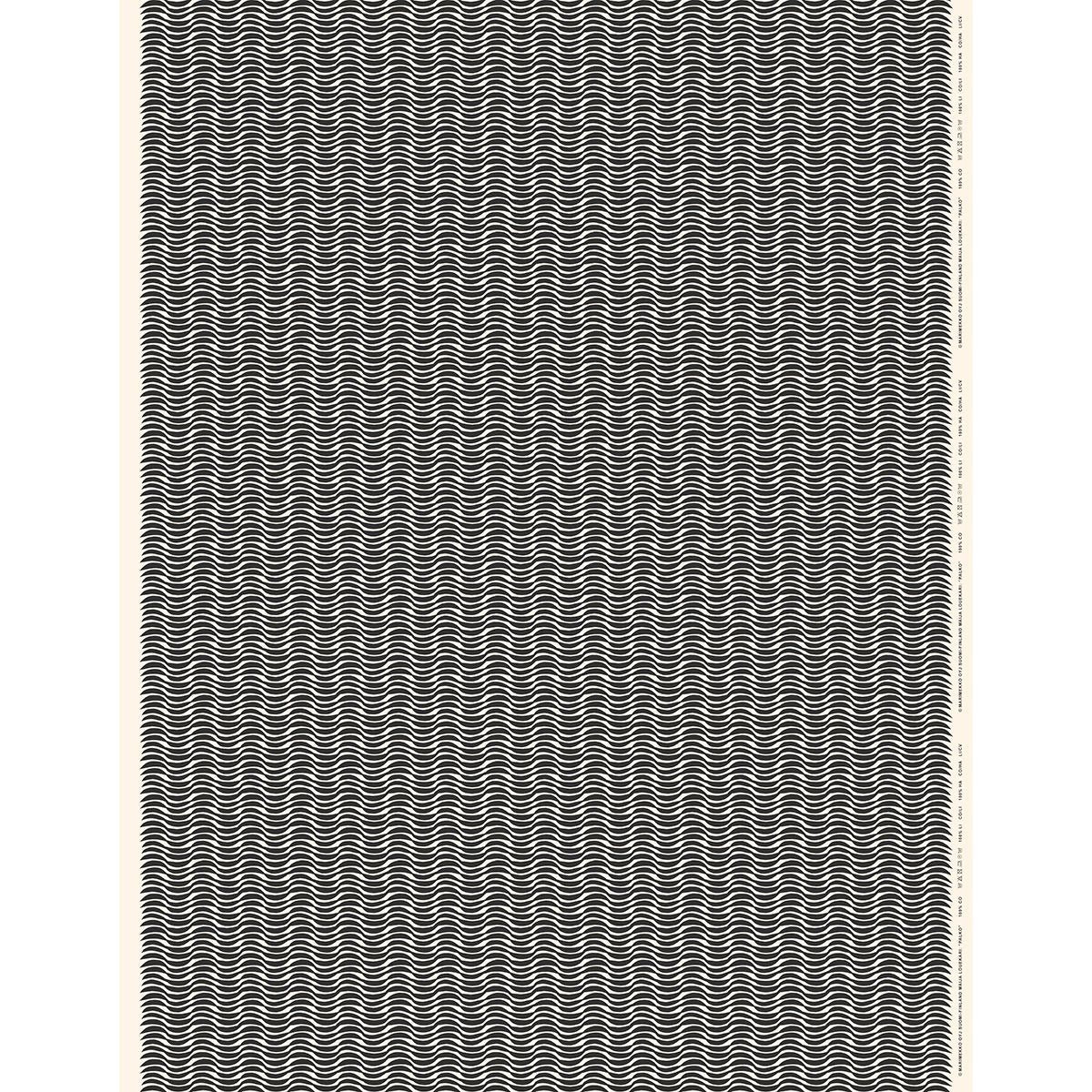 Marimekko Palko Charcoal / Off White Cotton Fabric