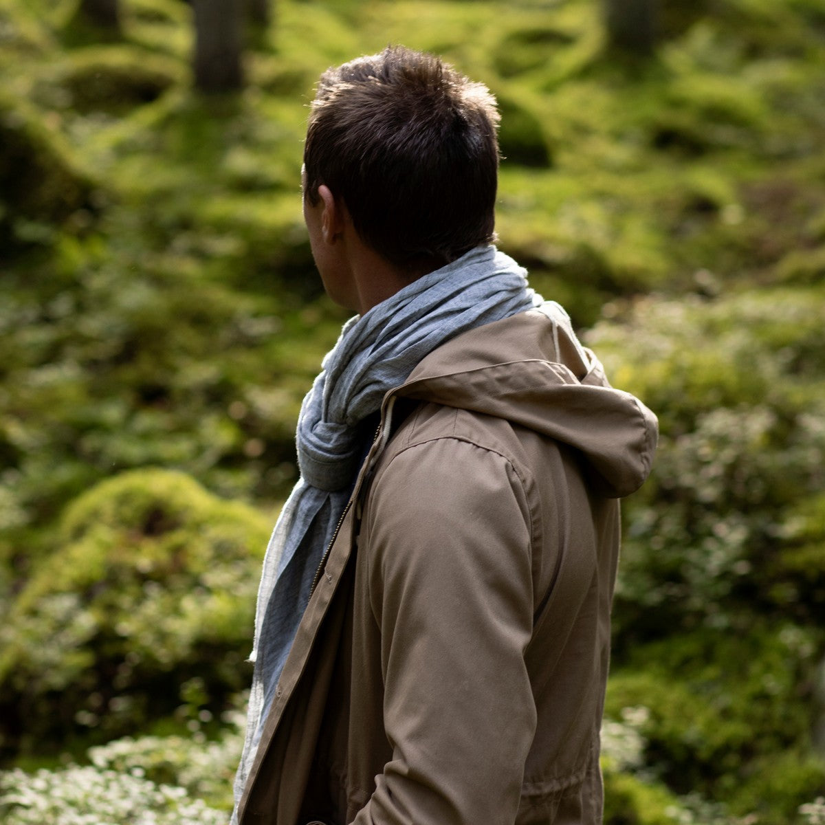 Lapuan Kankurit Lempi Melange Grey Oversized Scarf