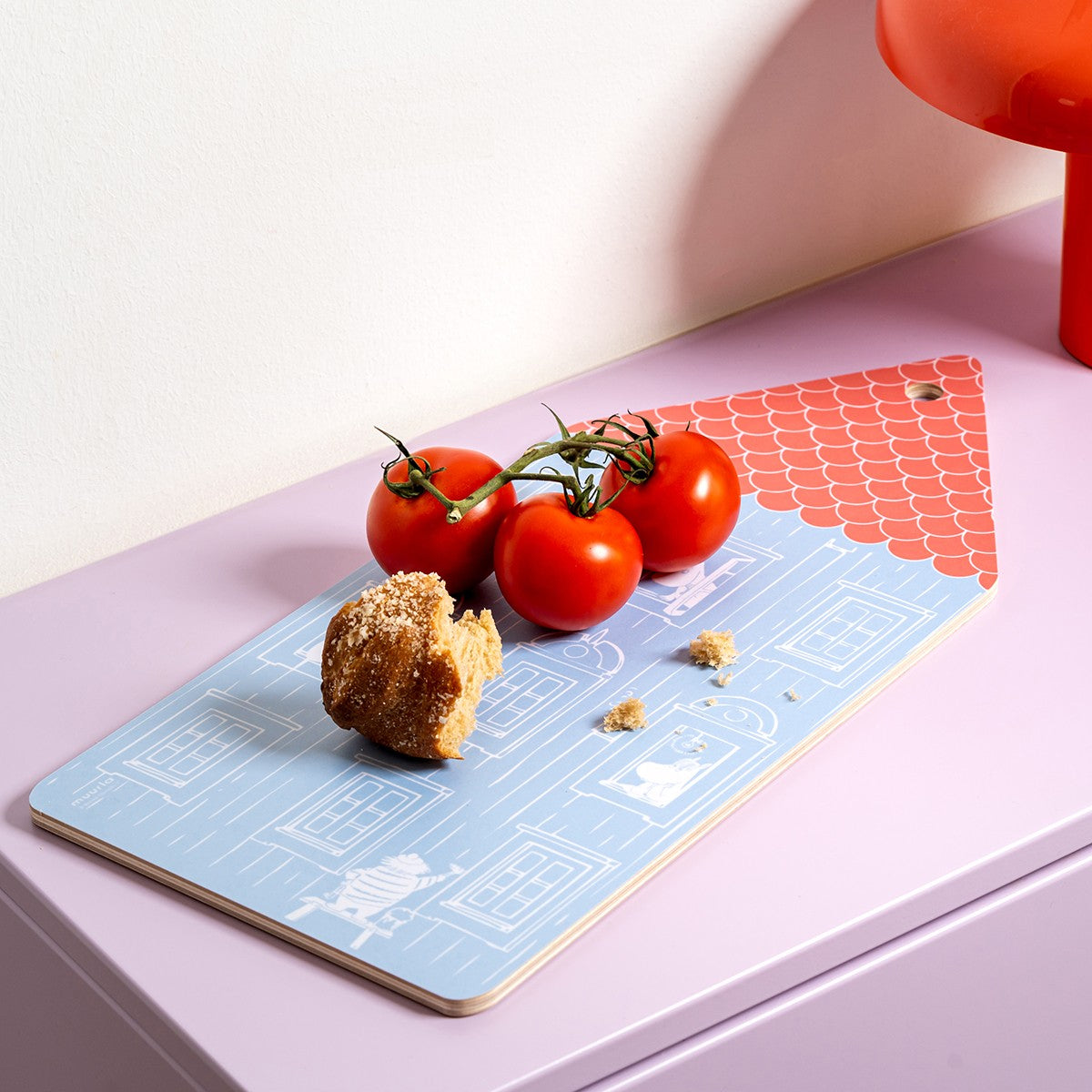 Muurla Moomin House Blue / Red Reversible Chop & Serve Board