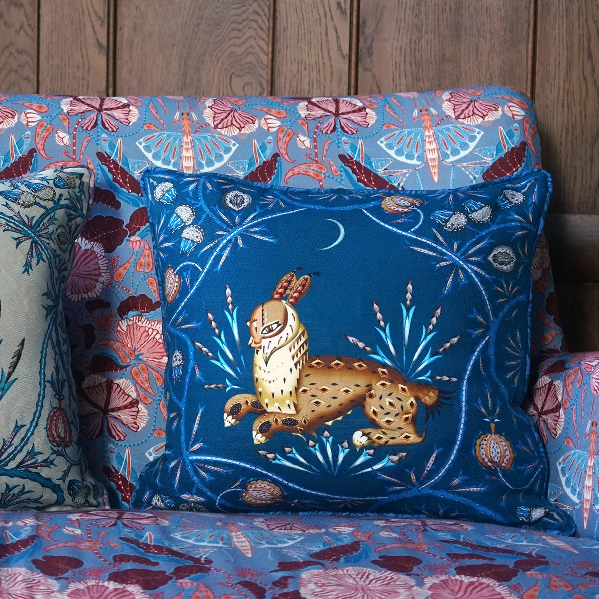 Klaus Haapaniemi Lynx Midnight Throw Pillow