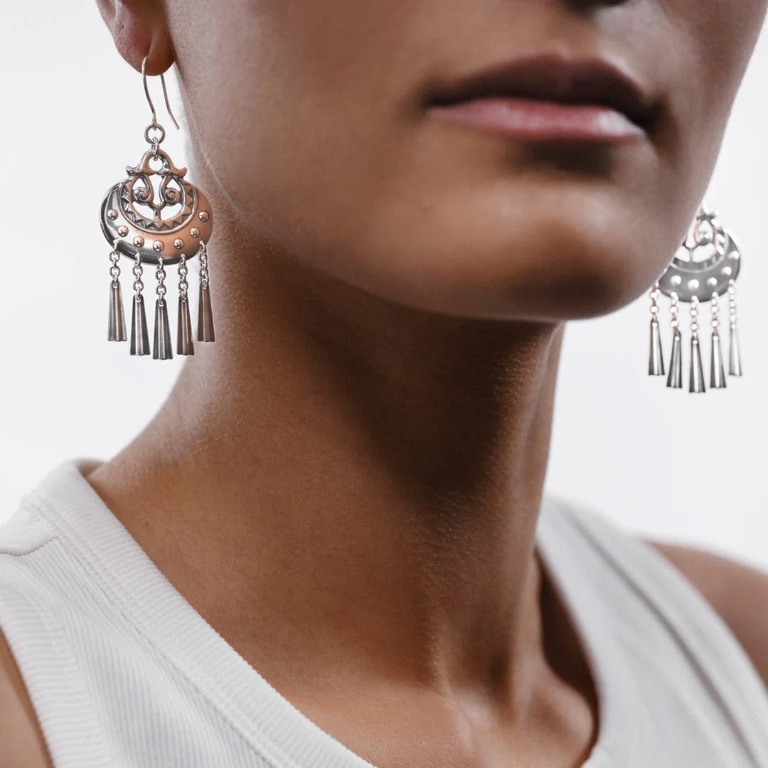 Kalevala Kuutar Moon Goddess Silver Earrings