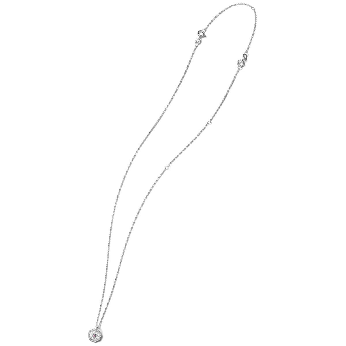 Kalevala Pink Ribbon 2023 Sailor's Knot Silver / Pink Necklace