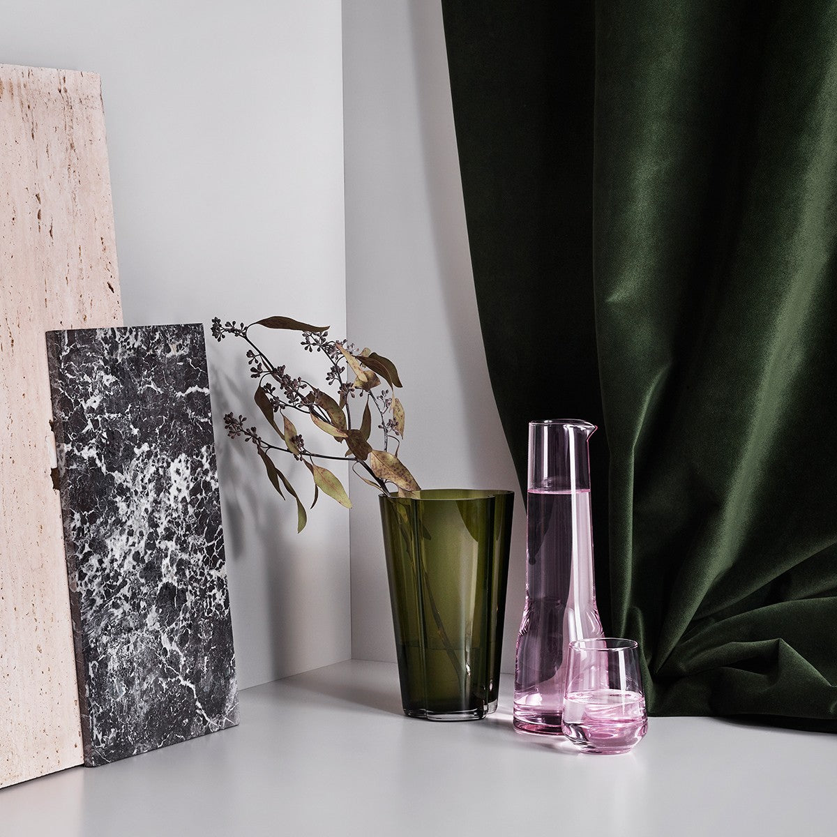 iittala Aalto Moss Green Vase - 8-3/4"