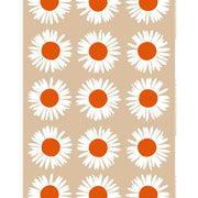 Marimekko Auringonkukka Beige / Orange / Off White Outdoor Polyester Fabric Repeat