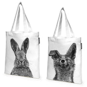 Finlayson Pupu Ja Kettu White / Black Reversible Tote Bag