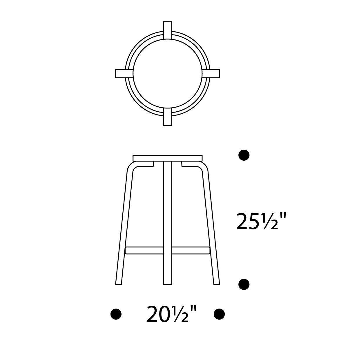 Artek Alvar Aalto Counter Stool 64 - 25-1/2" H